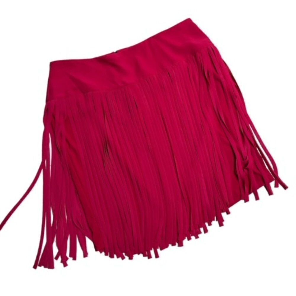 Lane Bryant Red fringed Skirt